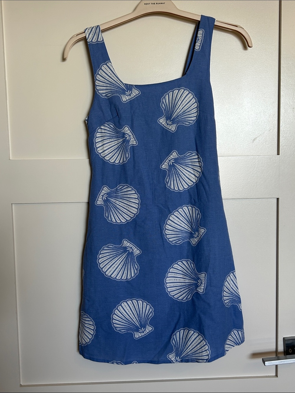 Japna Blue Shell-Print Sundress XS